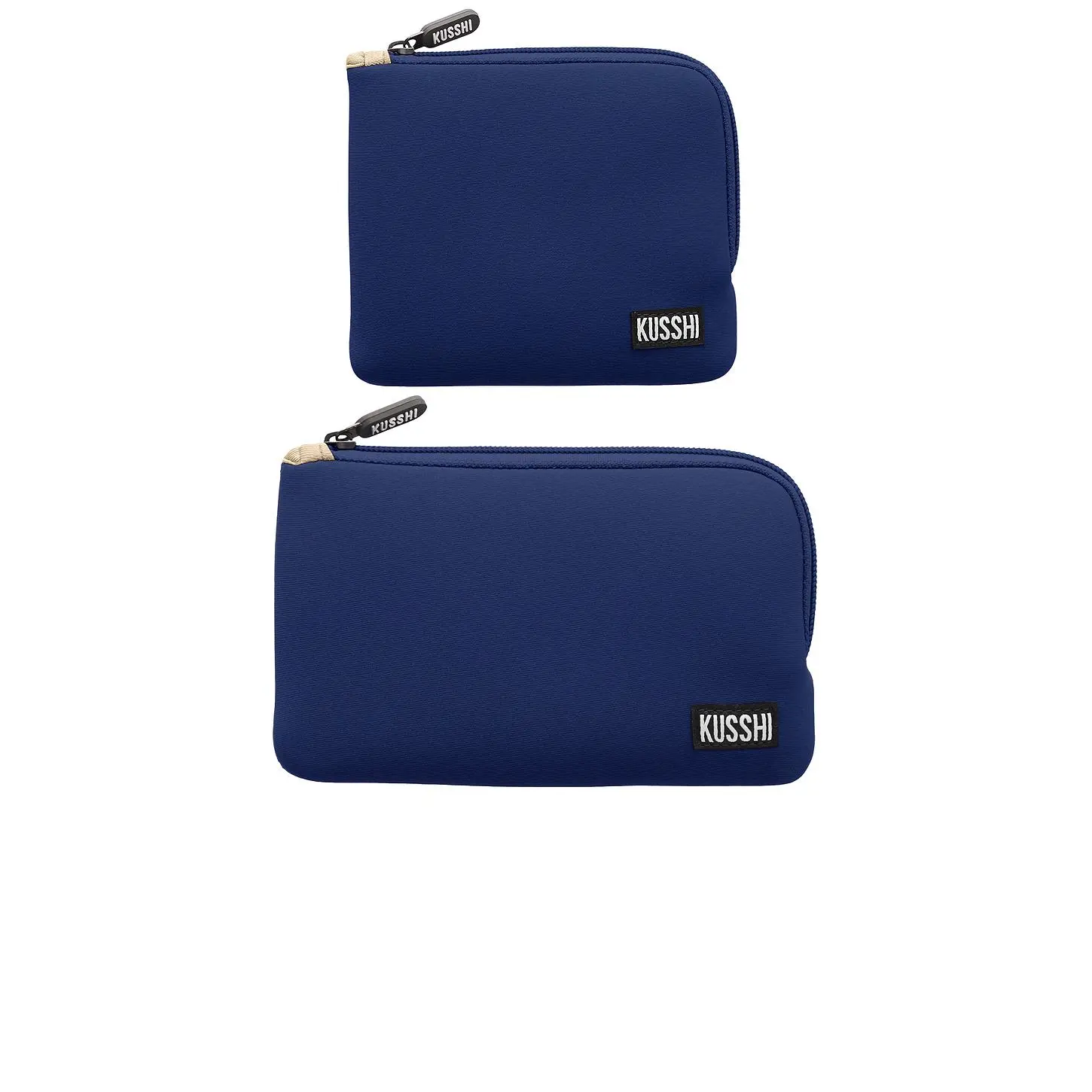 Kusshi On-the-Go Pouch Set in Navy & Khaki