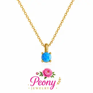 E333- Beautiful Opal Stone Necklace!