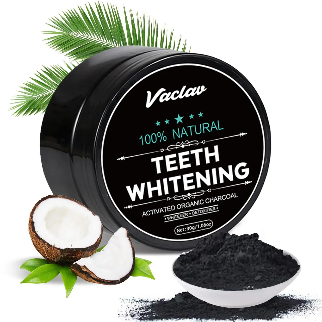 Teeth Brightening Powder, Deep-Cleaning Tooth Powder with Toothbrush and Tongue Cleaner, Daily Oral Care Teeth Whitener & Stain Remover, Teeth Brightener Cleansing Whitening (1 or 2 Count)