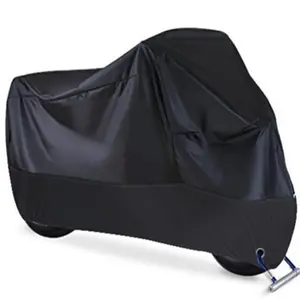 Outdoor motorcycle cover 210D all-black Oxford fabric, sun-proof, dust-proof, waterproof, full vehicle cover