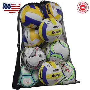Heavy Duty Mesh Ball Bag, Drawstring Sport Equipment Storage Bag