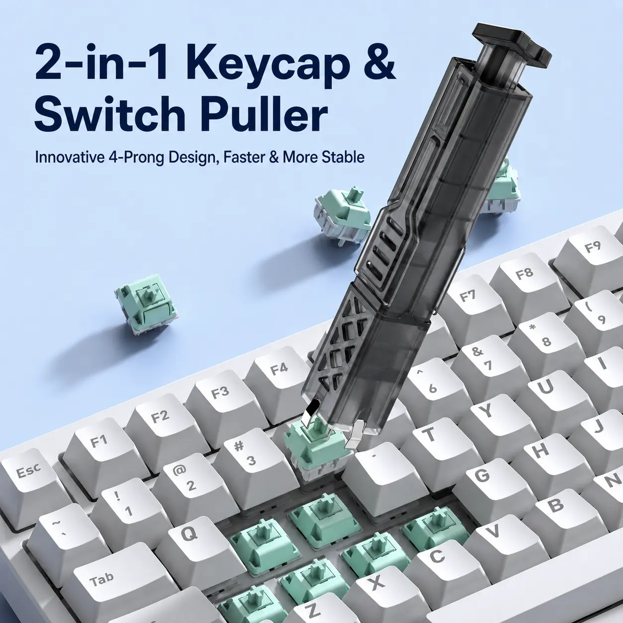 2 In 1 Keycap & 4-Claw Switch Puller Tool, Precise Remover For Hot Swappable Custom Mechanical Keyboard DIY Modding Maintenance tiktokshopbacktoschool,back to school,back to school haul