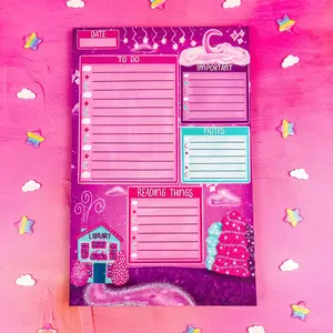 Dreamy Library Daily Planner Notepad 5.5" x 8.5"