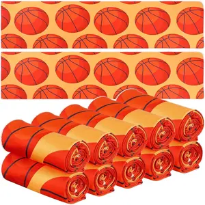 12 Pcs Cooling Towel Baseball Football Basketball Breathable Chilly Softball Soccer Ice Towel, 40"x12" Tennis Golf Microfiber Accessories for Coach Gift(Bright,Basketball)