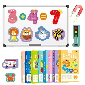 Magnetic Sticker Cognitive Education Toy, Early Childhood Puzzle Magnetic Refrigerator Magnet, Number Literacy Toy, Math Learning Tools, Math Teaching Aid, Fun Christmas Birthday Gift