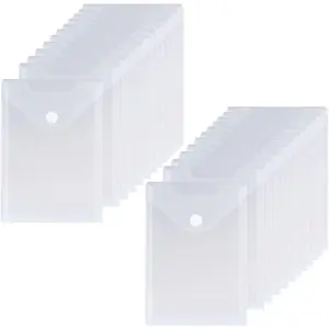 24 Pack Large Clear Die & Stamp Storage Bag Transparent Plastic Folders for Cutting Dies Stencil Embossing Crafts for DIY Scrapbooking Paper Card Craft Organizer Holder - Home Improvement.