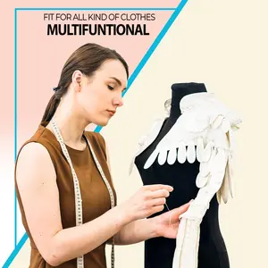 FDW Mannequin Torso Body Dress Form Mannequin 60-68 Inch Lightweight Height Adjustable Wooden Tripod Stand High Density Foam Portable Display Mannequin with Clean Tidy Fabric and Easy Assembly Disassembly Hair Weft Extensions Hair Extensions Tape