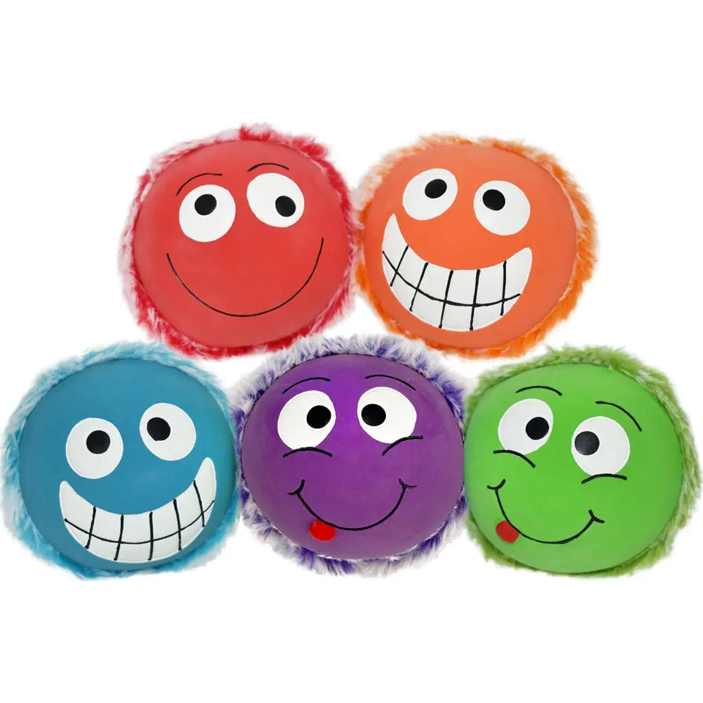 Multipet 44214 2.5 in. Minipet Plushy Peas Latex & Plush Dog Toy - Assorted Color