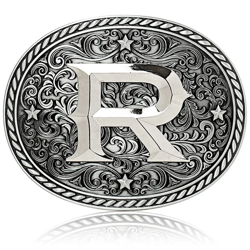 silver western belt buckles - TikTok Shop display picture 1