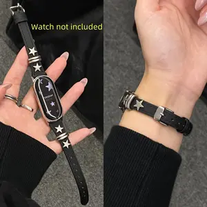 Leather Loop For Xiaomi Band 9 Watch Band for Xiaomi Band 8 New Design Band for Xiaomi Smart Band 10 NFC Band Accessories Wearable Accessory Smart Watch Strap Smartwatch Strap