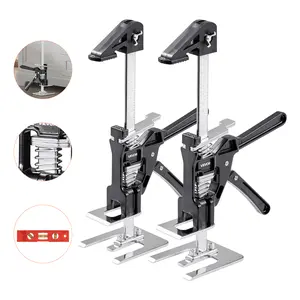 VEVOR Labor Saving Arm Jack,  2 PCS 330 lbs Bearing Capacity, Lifting up to 7.1", Metal Hand Lifting Jack Tool with Magnetic Level, Adjustable Height, for Door, Window, Furniture, Woodworking, Black