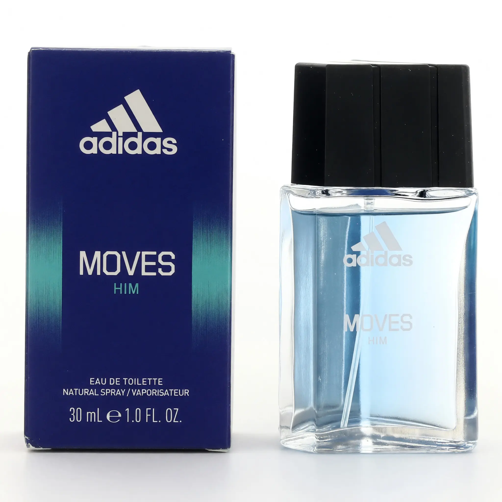 Adidas Moves Men's 1 oz EDT Spray Atomizer Men's Fragrance, Daywear Scent with Jasmine and Spicy Notes