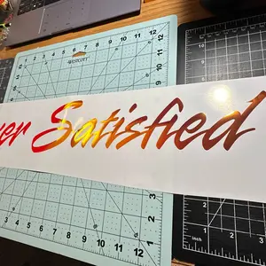 Never satisfied truck or car weatherproof decal