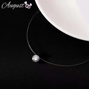 Elegant Moissanite Teardrop Pendant Necklace in 925 Sterling Silver with Invisible Fishing Line Chain - Perfect Gift for Weddings & Dates, Teardrop Shaped Necklace, Female
