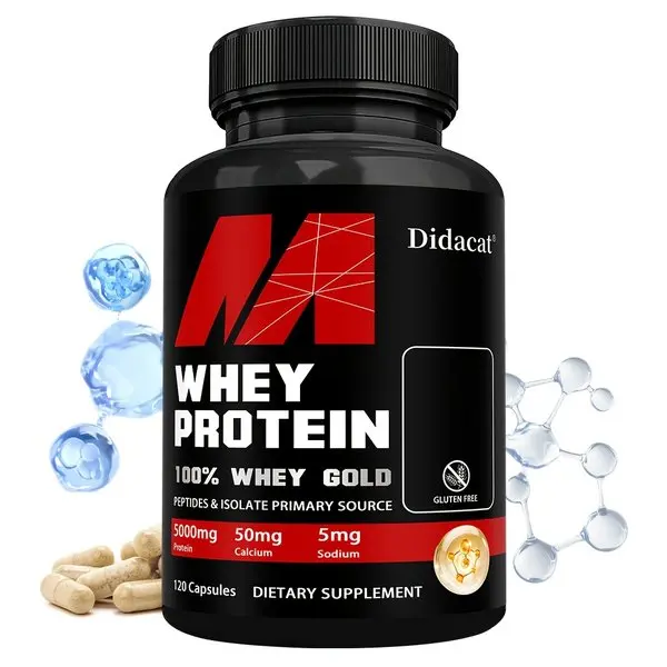 Whey Protein Supplement - Whey Protein Nutritional Supplement to Support Overall Health - Suitable for Men And Women - 120 Capsules