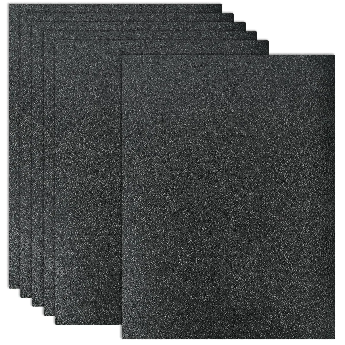 6 Pack Black ABS Plastic Sheet 11.75" x 15.75" x 0.06", Moldable Plastic Sheets, High Tensile and  Strength Plastic,  for DIY Projects, Decor, Handcrafts (Matte & Textured Finish)