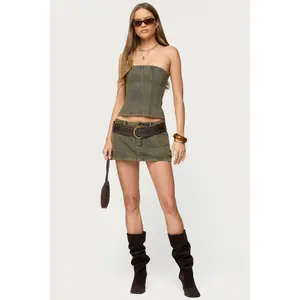 Camelia Denim Mini Skort