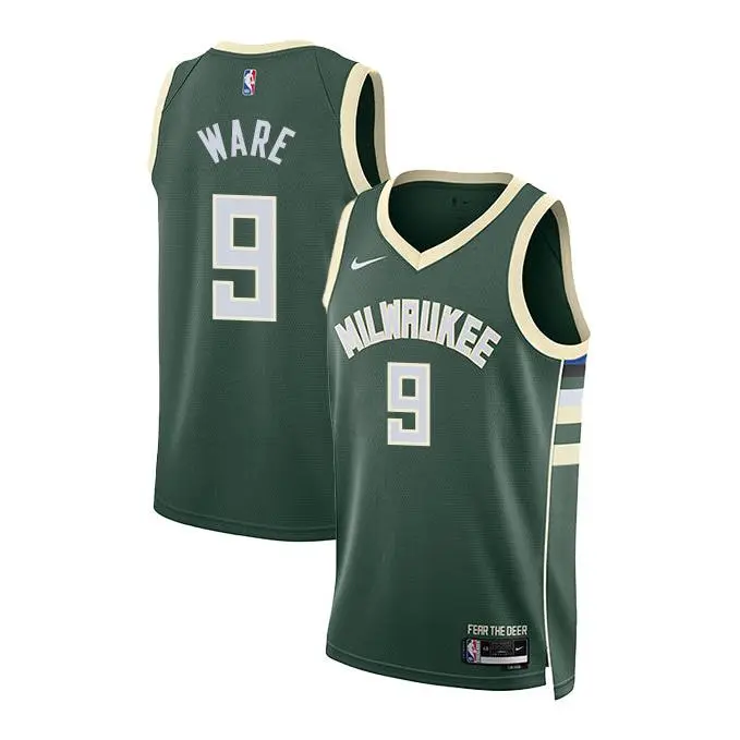 Nike 2022 Icon Edition Kel'el Ware Milwaukee Bucks Swingman Jersey