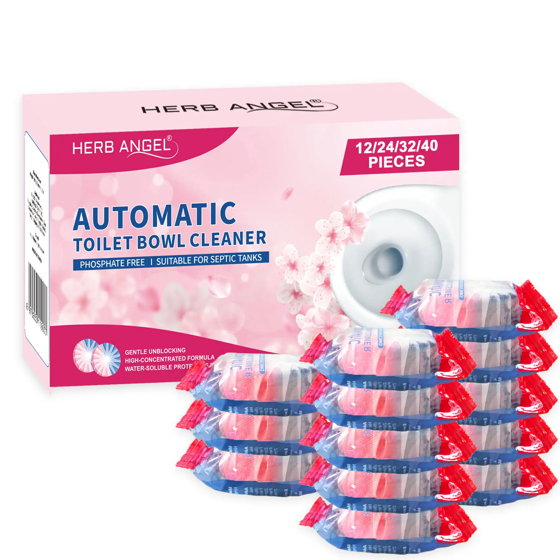 Dual Color & Dual Effect Automatic Toilet Bowl Cleaners Tablets （home essentials） 12 24 32 40 Pack Effective Cleaning Solution outdoorfun Household