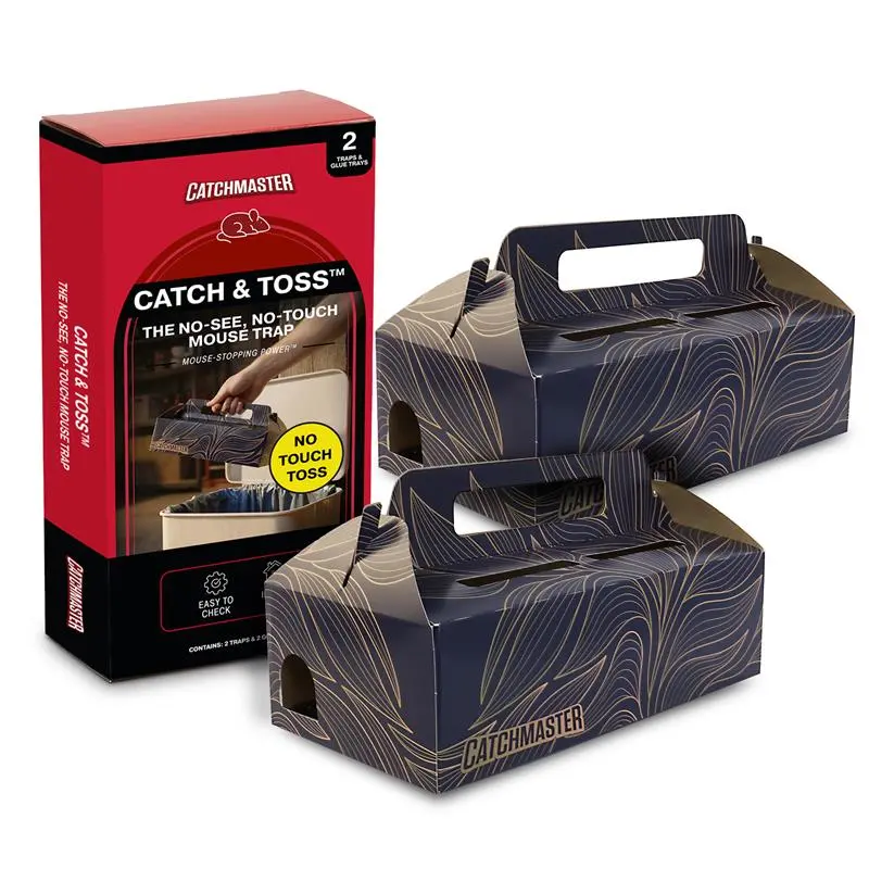Catch & Toss: No-Touch Disposable Mouse Glue Traps Indoor (2 Pack) Catch & Toss: No-Touch Disposable Mouse Glue Traps Indoor (2 Pack)
