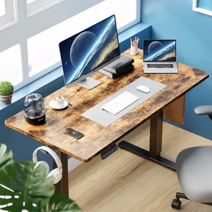 Electric Height-Adjustable Standing Desk, Sturdy Computer Desk, Modern Ergonomic Sit-to-Stand Office Workstation Furniture