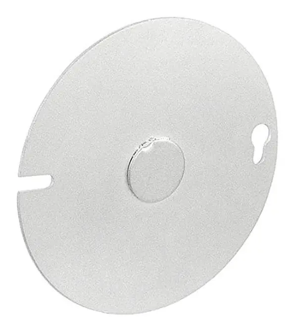 Radiant 3.5-Inch Decorative Round Steel Blank Cover Plate for Interior Electrical Box & Lighting Fixture Openings, Beautify Spaces, Home, 0.5 In., 3.5 - 0.5 In., Metal, Style, Homes Offices, Indoor Use, Classic Round, Round Shape