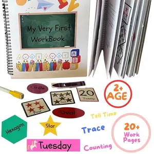 Preschool Learning Essentials Kindergarten Readiness Workbook - 20+ Pages with Assorted Activities for 2+ Ages