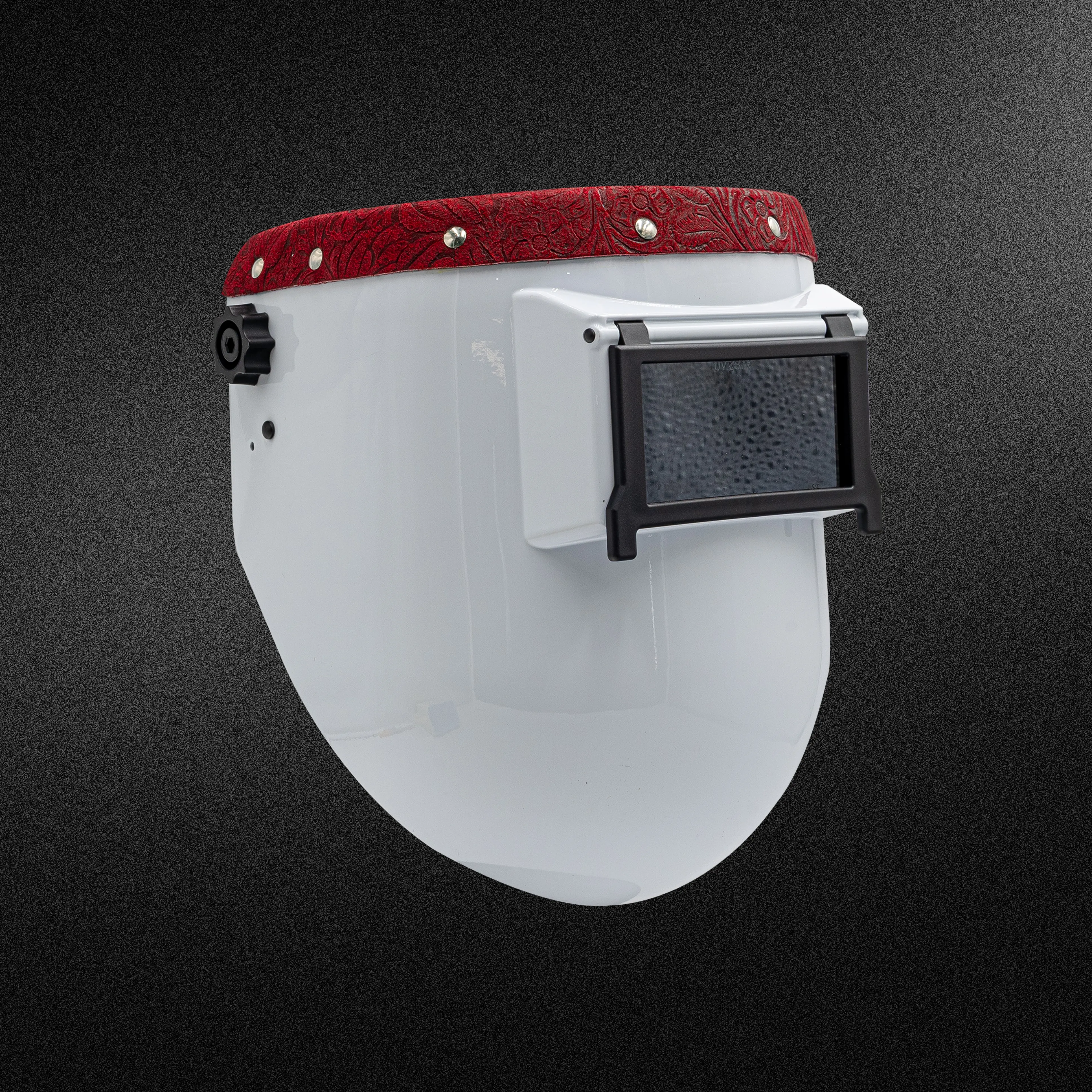 Pro X White - Top Red Floral Welding Hood Pro X White - Top Red Floral Welding Hood