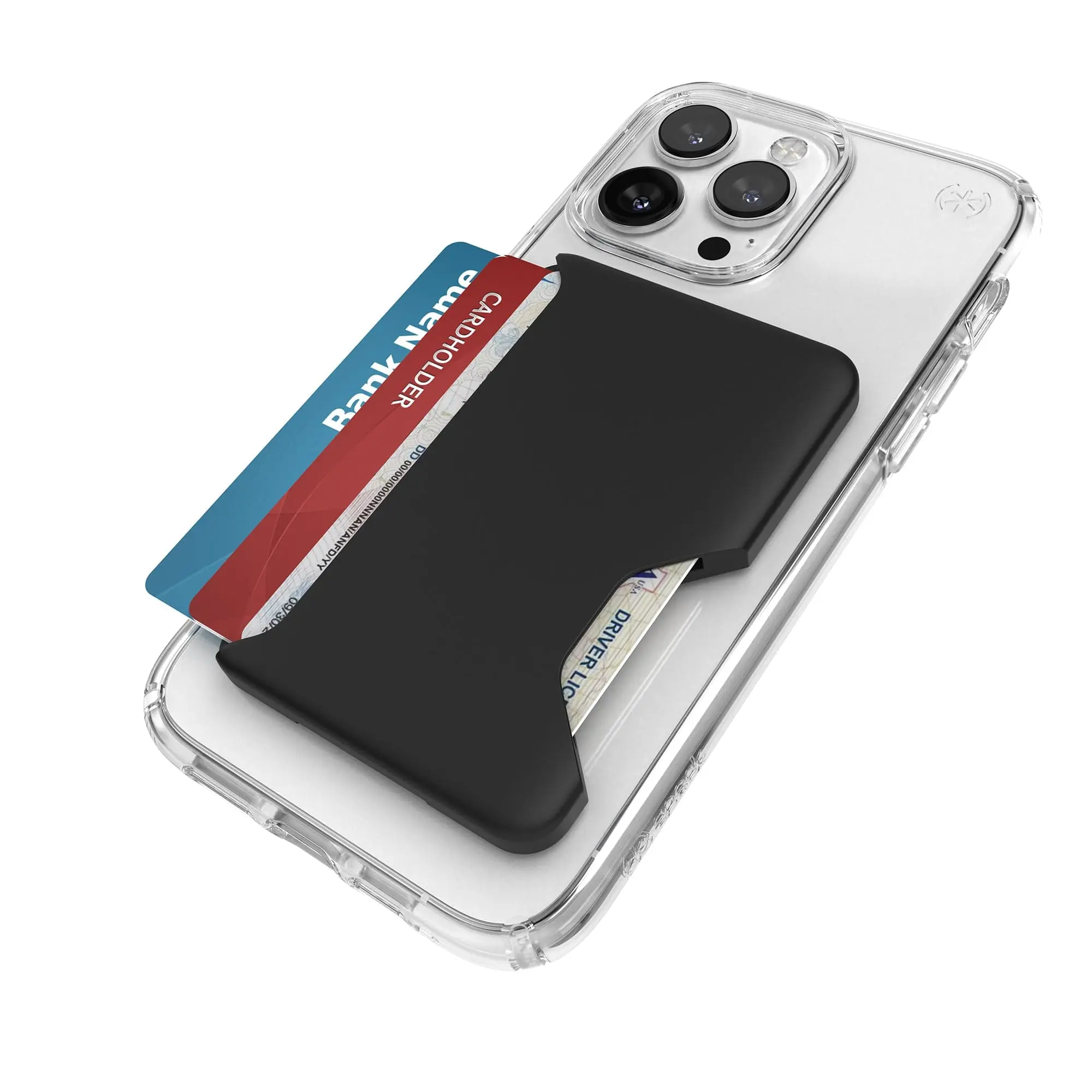 SPECK MagSafe Wallet, 3-Card Magnetic Smartphone Wallet with ClickLock No-Slip Interlock, Soft-Touch Coating, Built for MagSafe Compatibility