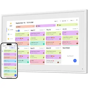 15.6 Inch Digital Calendar, Electronic Planner & Chore Chart with 1920x1080P IPS Touchscreen, Task Rewards System, Interactive Display for Family Schedules Gifts for Women Mom