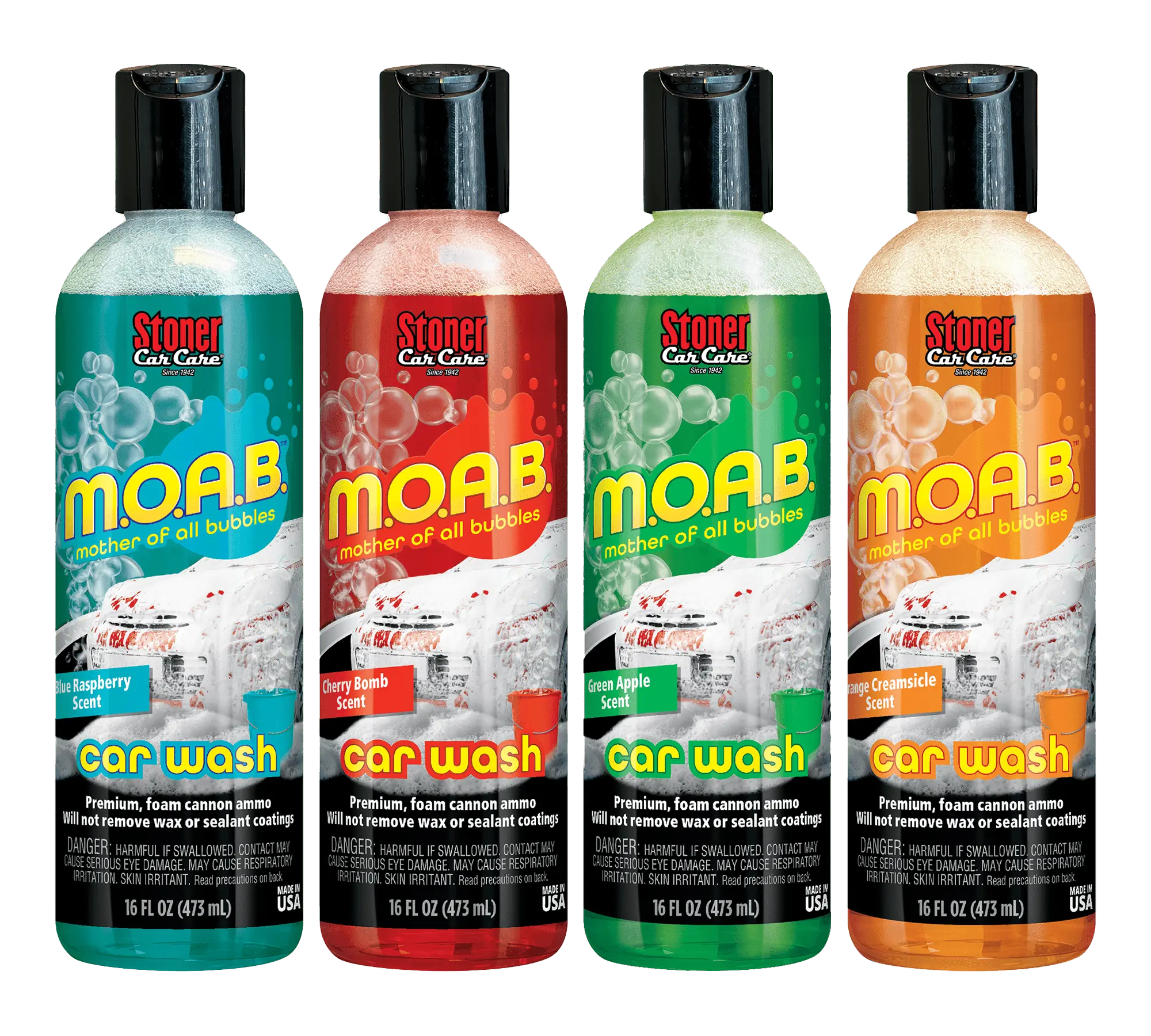 Stoner Car Care Mother of All Bubbles Car Wash Soap - High-Foaming, pH-Balanced formula with Polymers & Surfactants, Paint-Safe Dirt Removal, Minimizes Scratching, Ideal for Weekly Wash, Car Cleaning Agent, Car Detailing Products, Daily Car Care