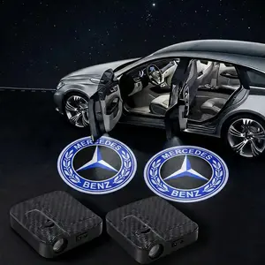 2 PCS Car Door Lights Logo Projector ,Never fade HD Shadow Ghost puddle Lights Accessories Fit for most cars