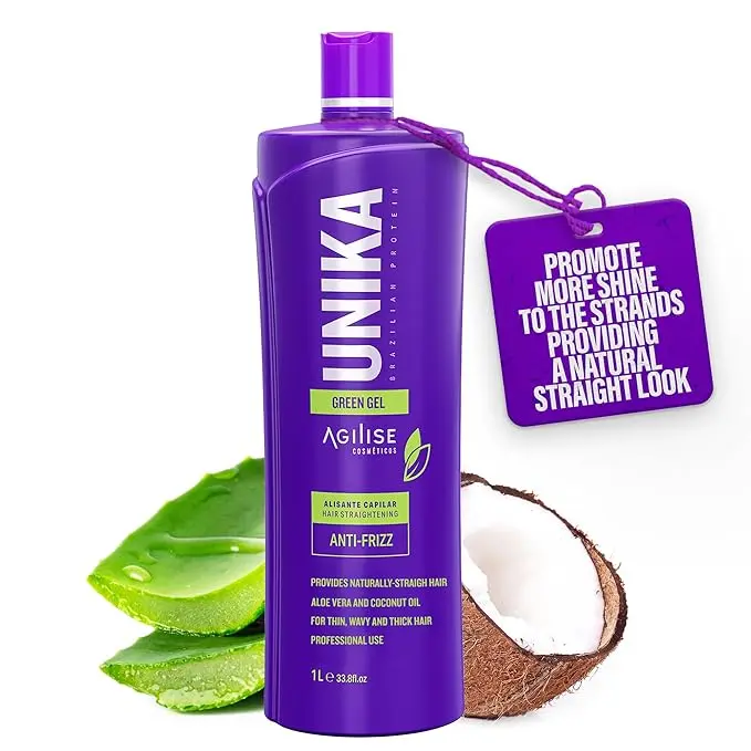 AGILISE Unika Green Gel – Keratin Straightening for Curly Hair with Coconut & Aloe
