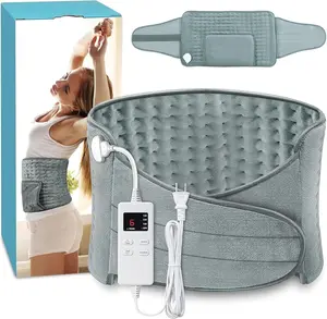 Heating Pad for Back Pain Relief Electric Heating Pad Wrap for Period Cramps Lower Back Neck Shoulders Pain Relief 6-Hour Auto Shut Off 12x24 Heated Pad + 20" Belt Adjustable 4 Timer 6 Heat Level warmth body