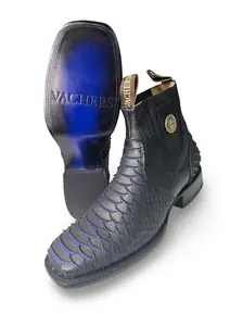 Botin Piton Print Mate Azul Para Caballero