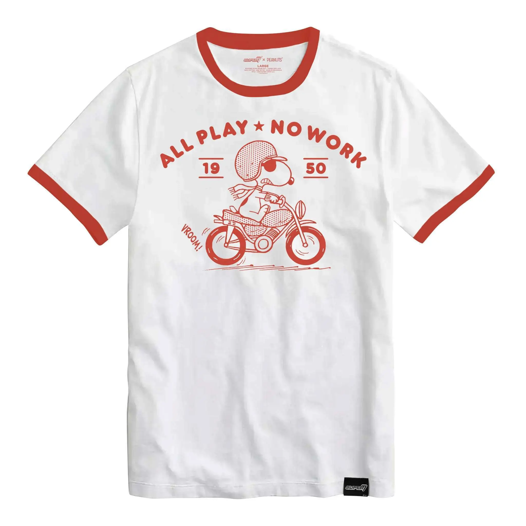 Super7 Peanuts T-Shirts - Snoopy Motorcycle Tee