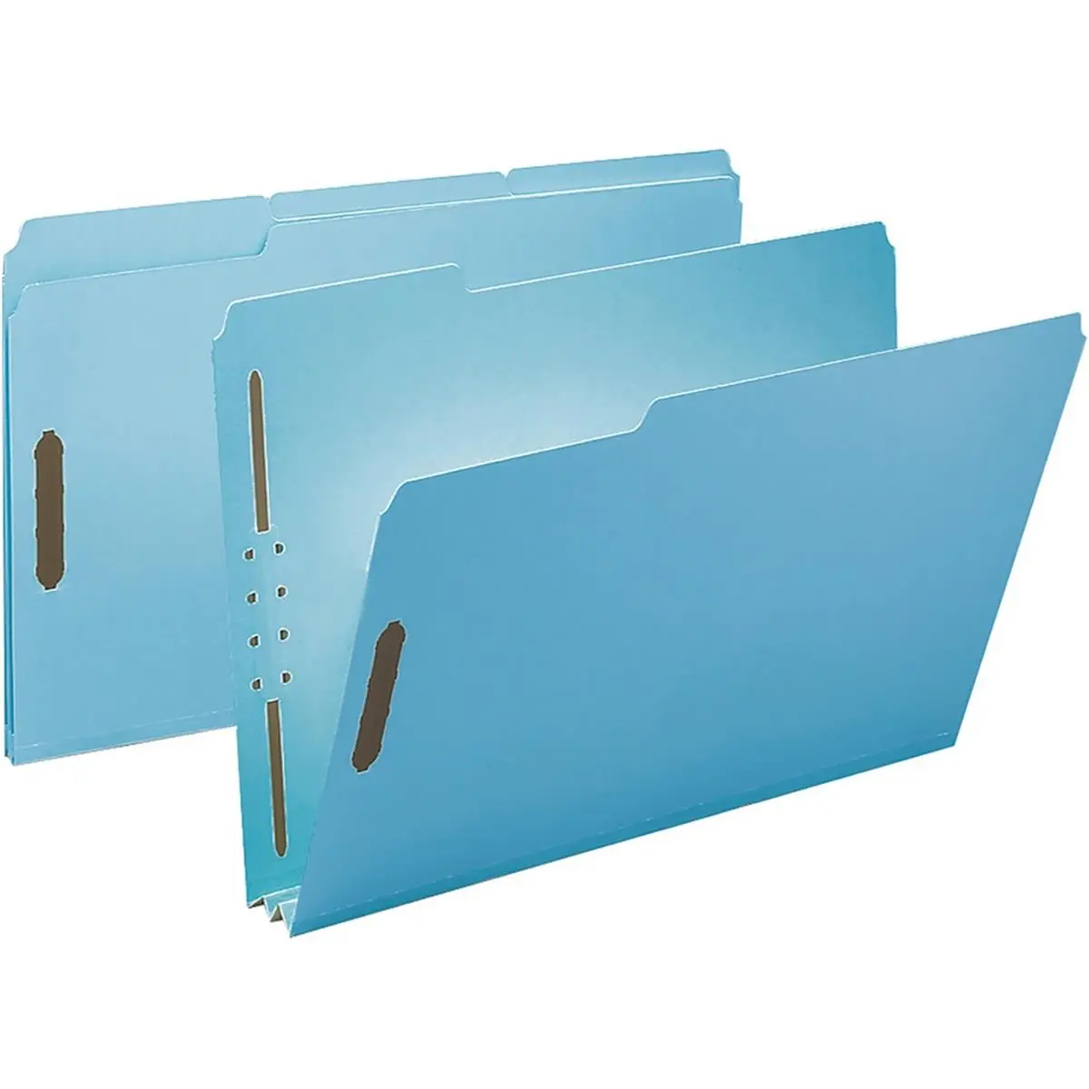 Smead 100% Recycled Pressboard Fastener File Folders - Blue, Legal Size, 250-Sheet Capacity, Office Accessories, Document Organizer