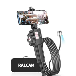 Ralcam Industrial Articulating Borescope, Two Way Inspecting Endoscope Camera with Led Light, 5.5mm Inspection Flexibility Snake tube Camera for Automotive Mechanics Compatiable with iPhone and Android Waterproof 3.3FT Flexible Cable Viewing Tight