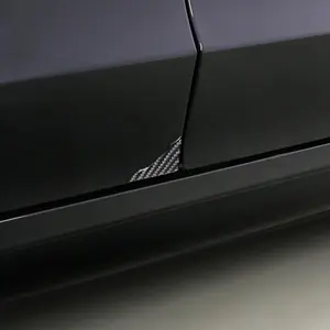 Car Door Corner Guards Sticker Compatible with Tesla Model 3 Highland 2024 2025 Carbon Fiber Door Edge Protector Exterior Accessories (Black)