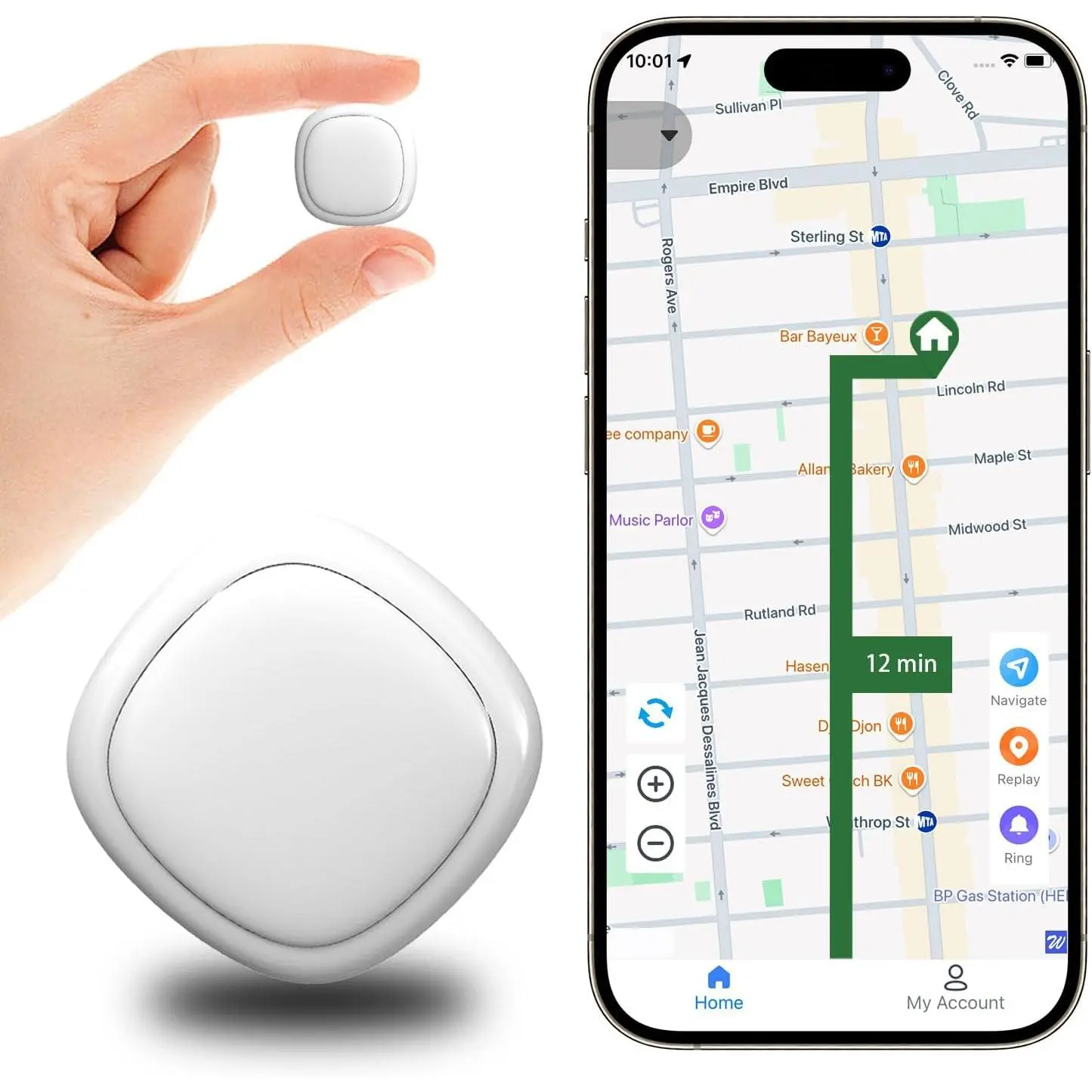 Portable Metal GPS Tracker Device, Real-Time Locator with Waterproof Magnetic Design, Long-Lasting Battery, Free App for Car & Asset Monitoring