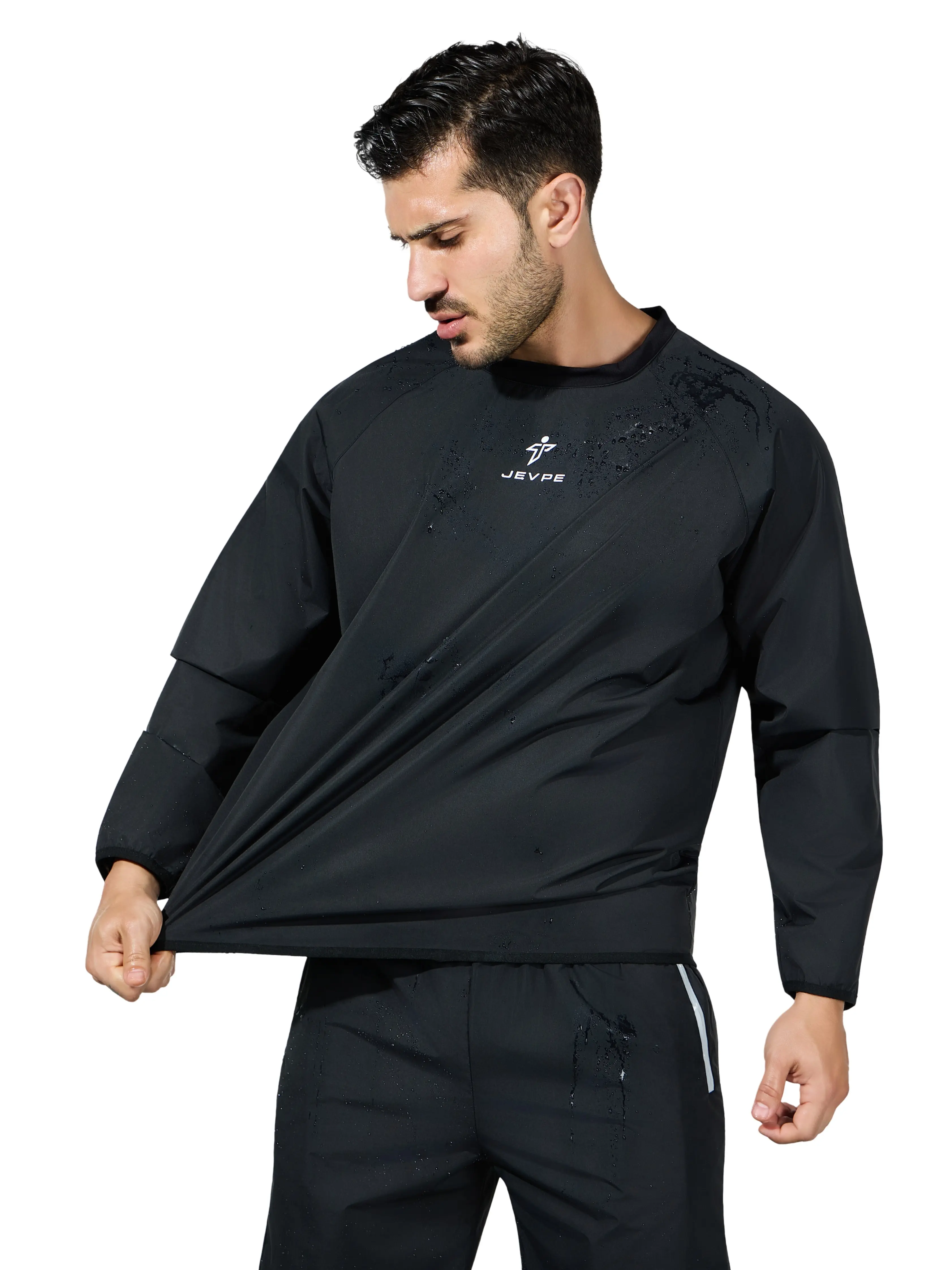 Sauna Suit Sweatshirt-Activewear Windbreaker for Women's and Men's Gym, Boxing,and Training Outdoorfun Sports Outerwear Workout Clothes