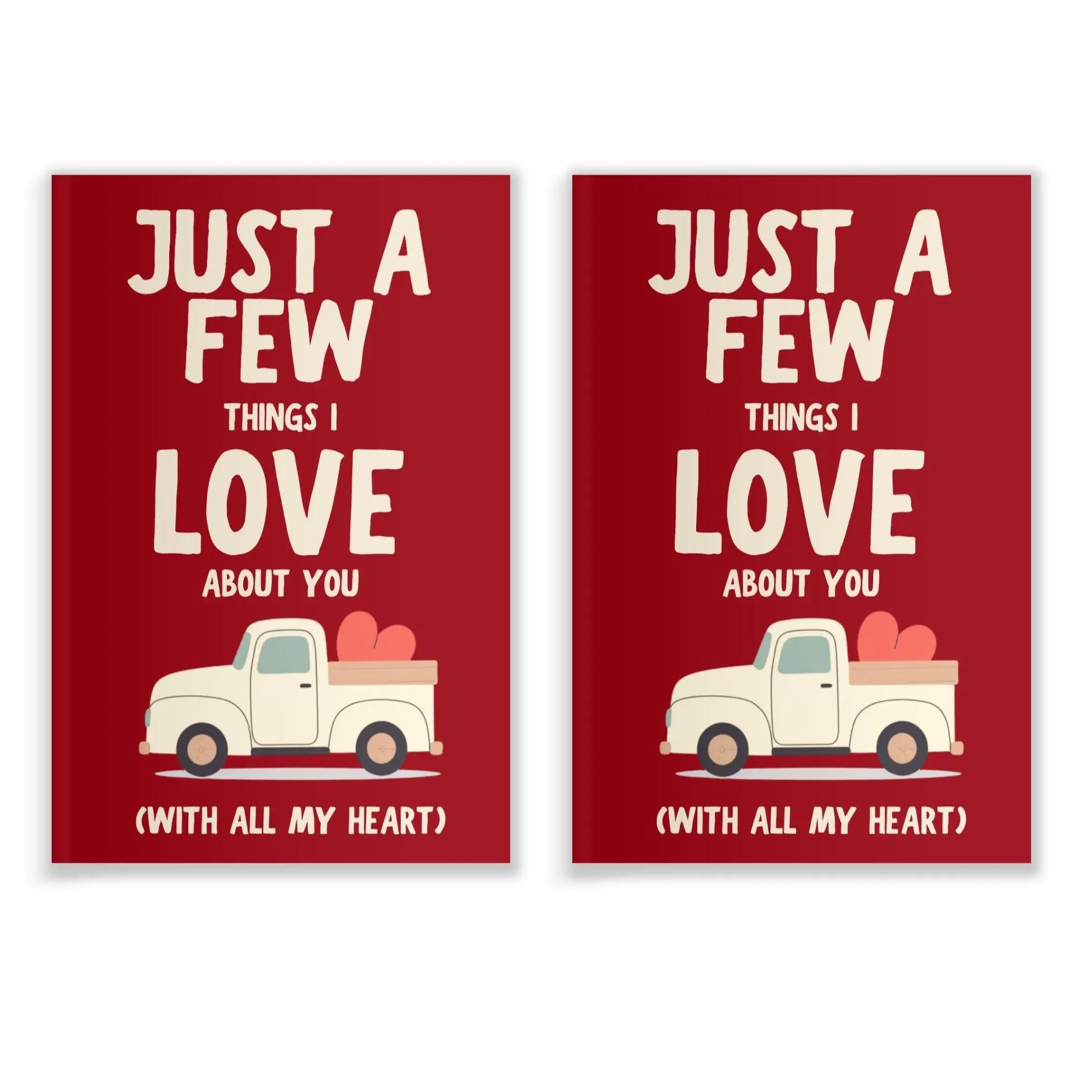 2 PACK: Just A Few Things I Love About You (With All My Heart) Fill In The Blank Gift Book for Kids, Best Friends, Family by LARKINROAD  - Perfect for Birthdays, Graduation