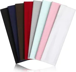 Unisex Youth Sports Headbands, 8-Pack, 8.3x2.76 In Assorted Colors, Non-Slip Sweat-Wicking Stretchy Comfortable Lightweight Fabric, All-Seasons, Ideal for Running and Outdoor Activities