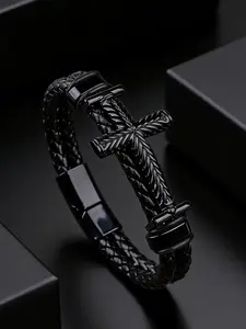The fashionable cross magnetic buckle bracelet is suitable for daily wear, vacation and dating occasions, and is also a surprising and exquisite small gift, Adjustable Bracelets