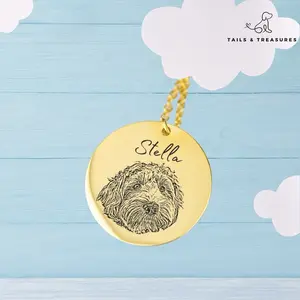 Tails & Treasures Personalized Pet Necklace Pet Jewelry