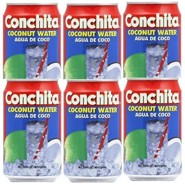 Conchita natural coconut water with pulp 10.4 oz. Six pack