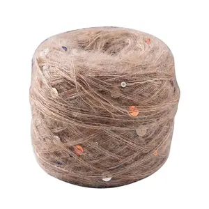 New sequined mohair yarn for hand knitting with knitting needles