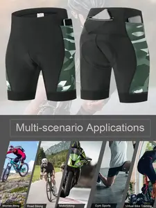 Men's 3D Stereo Cycling Shorts, Riding Shorts, Breathable Road Bike Shorts with Pockets, Elastic Bicycle Shorts for Comfort and Performance, Gym Sportswear Bottoms