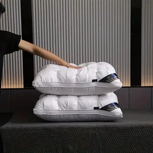 Luxury 5-Star Hotel Quality Pillow, 600g Weight, 19x29 Inches, Deep Sleep Neck Support, Non-Flat High Resilience Core, Four Seasons Use, Satin Sleep Pillow