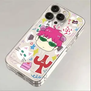 Hot Comics Saiki Kusuo Cute Kitty Boy Phone Case For iPhone 17 Pro Max Air 16 15 14 13 12 11 Mini Pro Max X XR XSMax 7 8 Plus & Samsung Galaxy S25 Ultra S24 S23 S22 S21 Plus Soft TPU Cover
